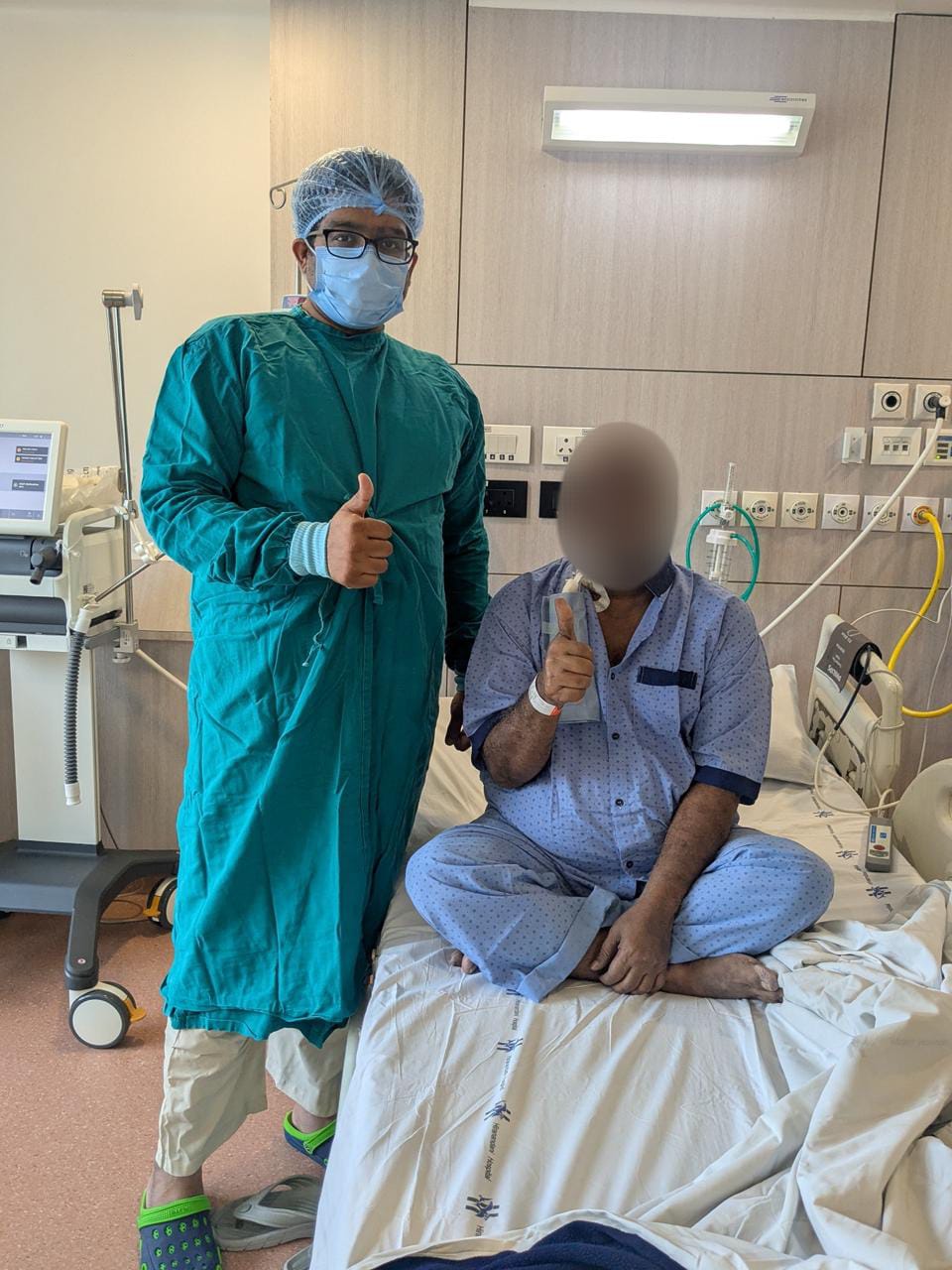 Dr. Ashray Kole with patient