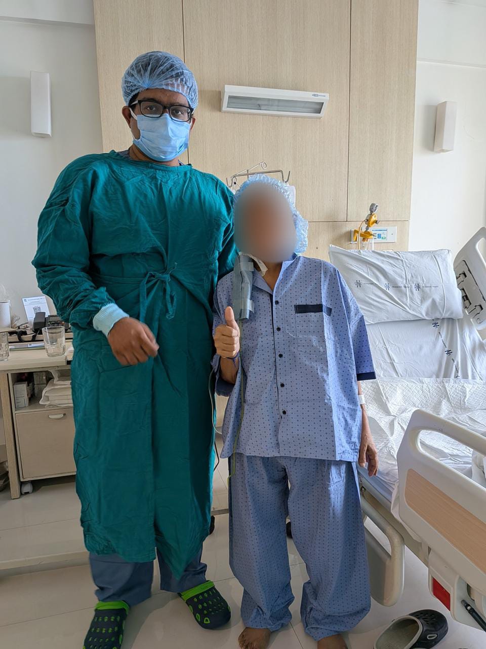 Dr. Ashray Kole with patient
