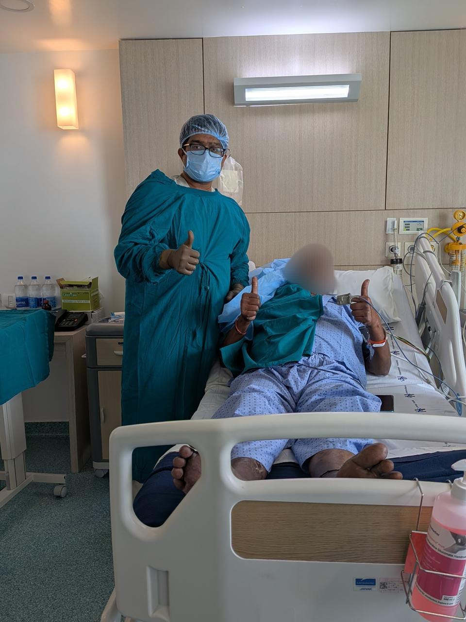 Dr. Ashray Kole with patient