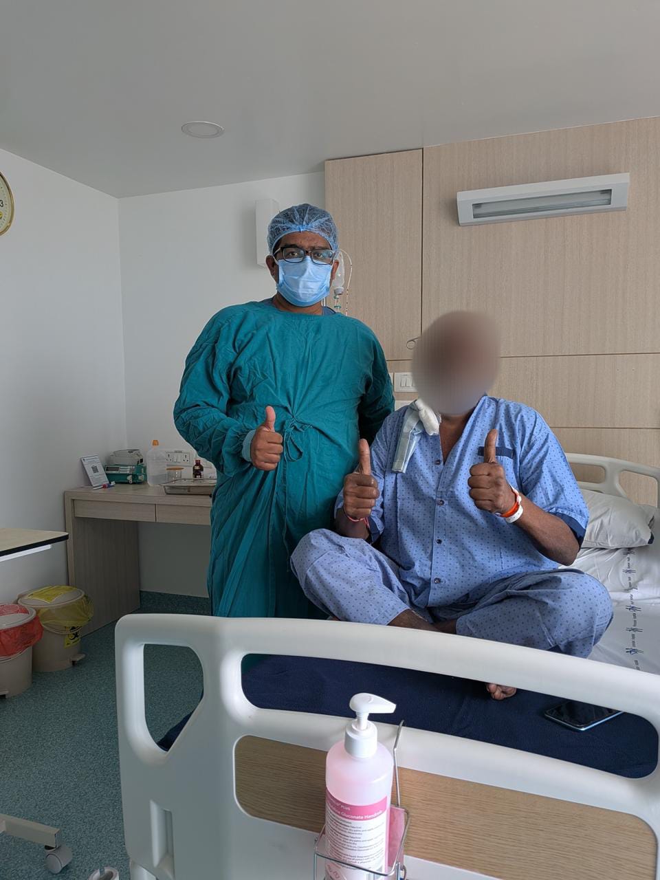 Dr. Ashray Kole with patient
